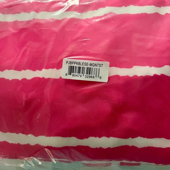 NWT Lug Magenta & White Striped Puddle Jumper, Packable Backpack